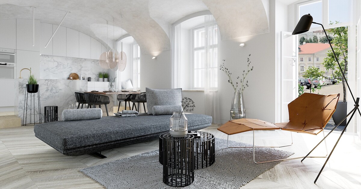 FOTO: Toto je bydlení snů z Prahy. Jedinečný dvoupokojový byt má vkusné klenby ze 16. století a design, do kterého se zamiluješ