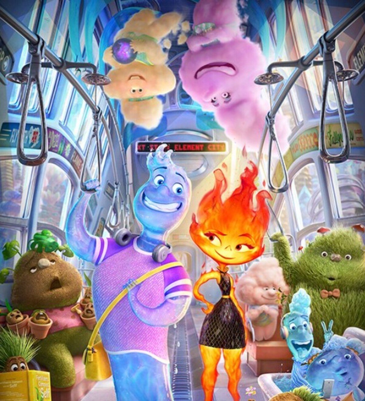 Hoci sa dej Elementalu sústreďuje na romantický vzťah ohňa a vody, Pixar nepodcenil ani vedľajšie postavy.