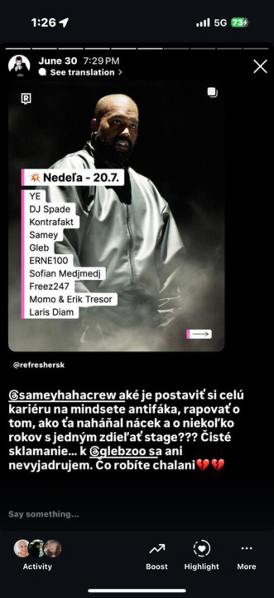 vyjádření od influencerky Lei