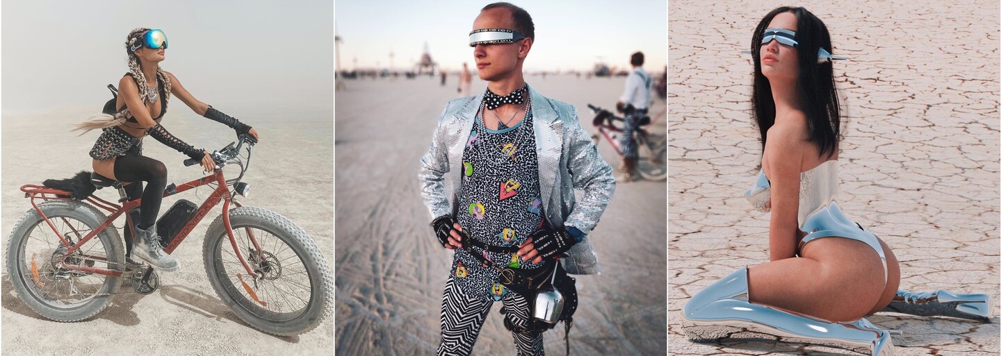 Bláznivé módne kreácie, polonahé telá a cyklistické prvky. Aké outfity priniesol festival Burning Man 2019?