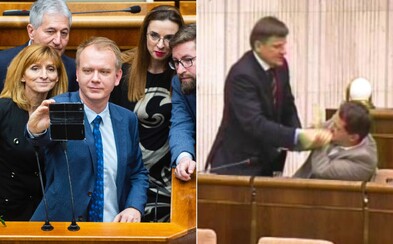 Blokovanie rečníckeho pultu už slovenský parlament zažil. Alojz Hlina sa najprv pobil, potom mlčiac protestoval Blokovanie rečníckeho pultu už slovenský parlament zažil. Alojz Hlina sa najprv pobil, potom mlčiac protestoval