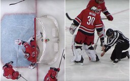 Brankář NHL inkasoval kuriózní gól, na který nezapomene do konce života. Jeho autor ani nepotřeboval trefit bránu