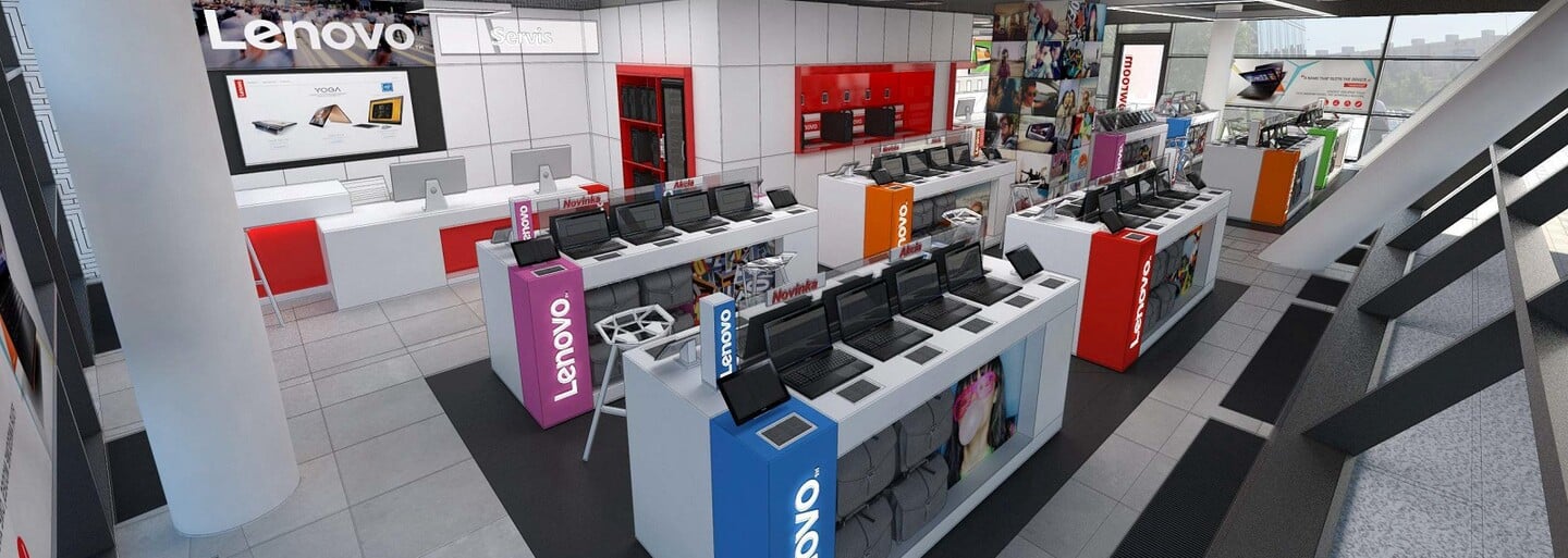 Bratislavský showroom Lenova v Digital Parku prešiel redizajnom aj rekonštrukciou