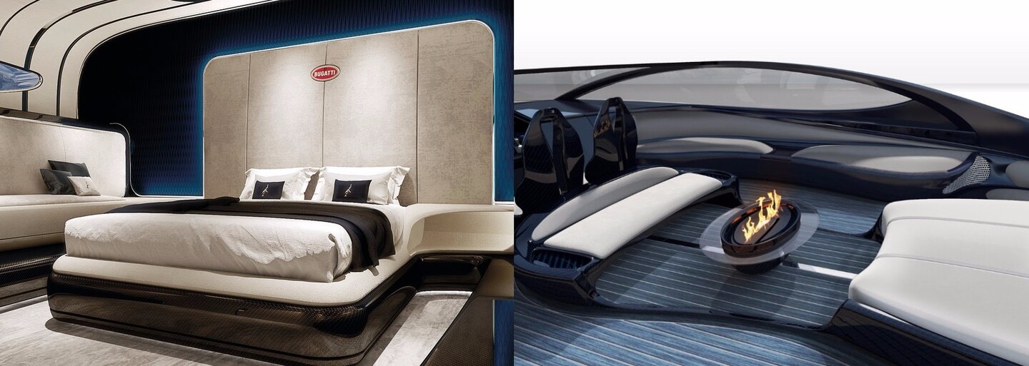 Bugatti postavilo superluxusnú jachtu inšpirovanú pekelným Chironom. Obsahuje vlastnú vírivku, ohnisko aj špeciálne drevo