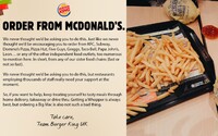 Burger King vyzýva svojich zákazníkov, aby si objednali burger z McDonald's