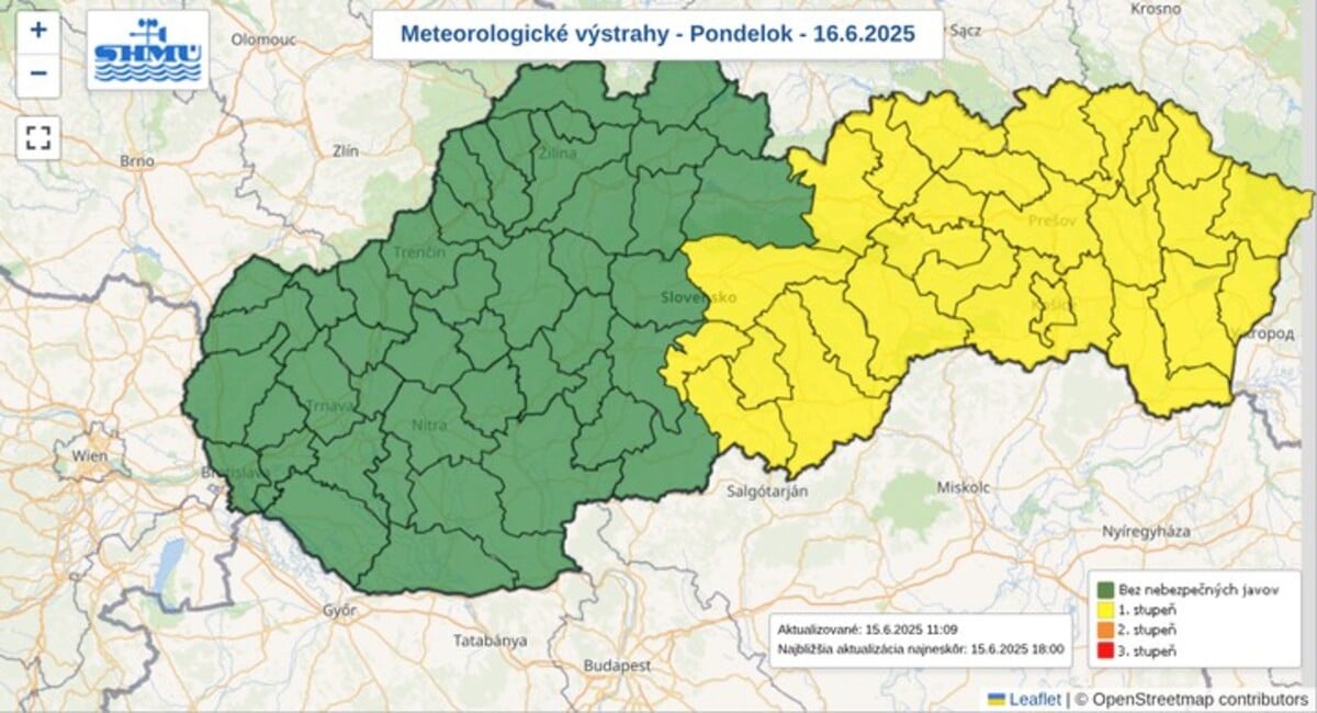 počasie, výstrahy, shmu