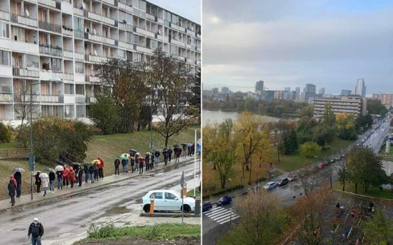 FOTO: Před odběrnými místy po celém Slovensku vznikají dlouhé fronty i kilometrové kolony aut. Někde ani v 8:00 neměli otevřené.