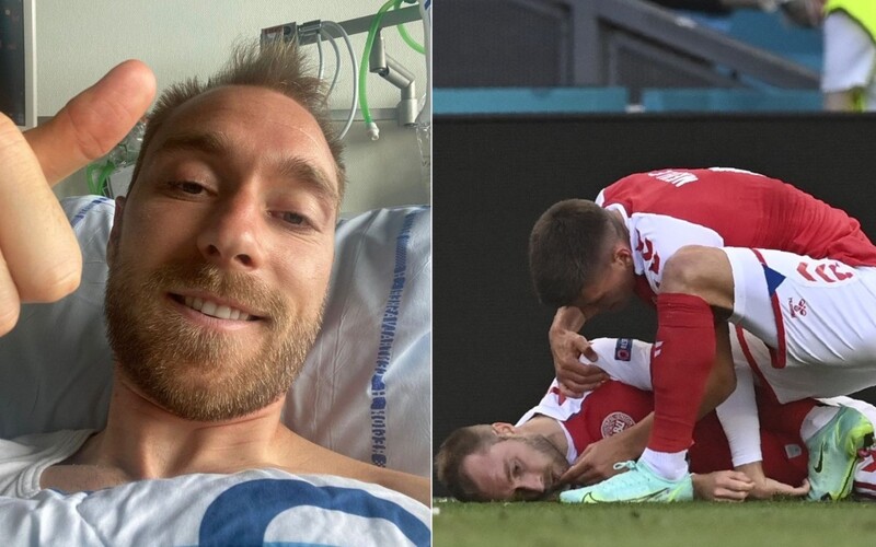 Dánsky futbalista, ktorého museli oživovať, posiela odkaz z nemocnice. Cíti sa dobre a povzbudzuje spoluhráčov z tímu.