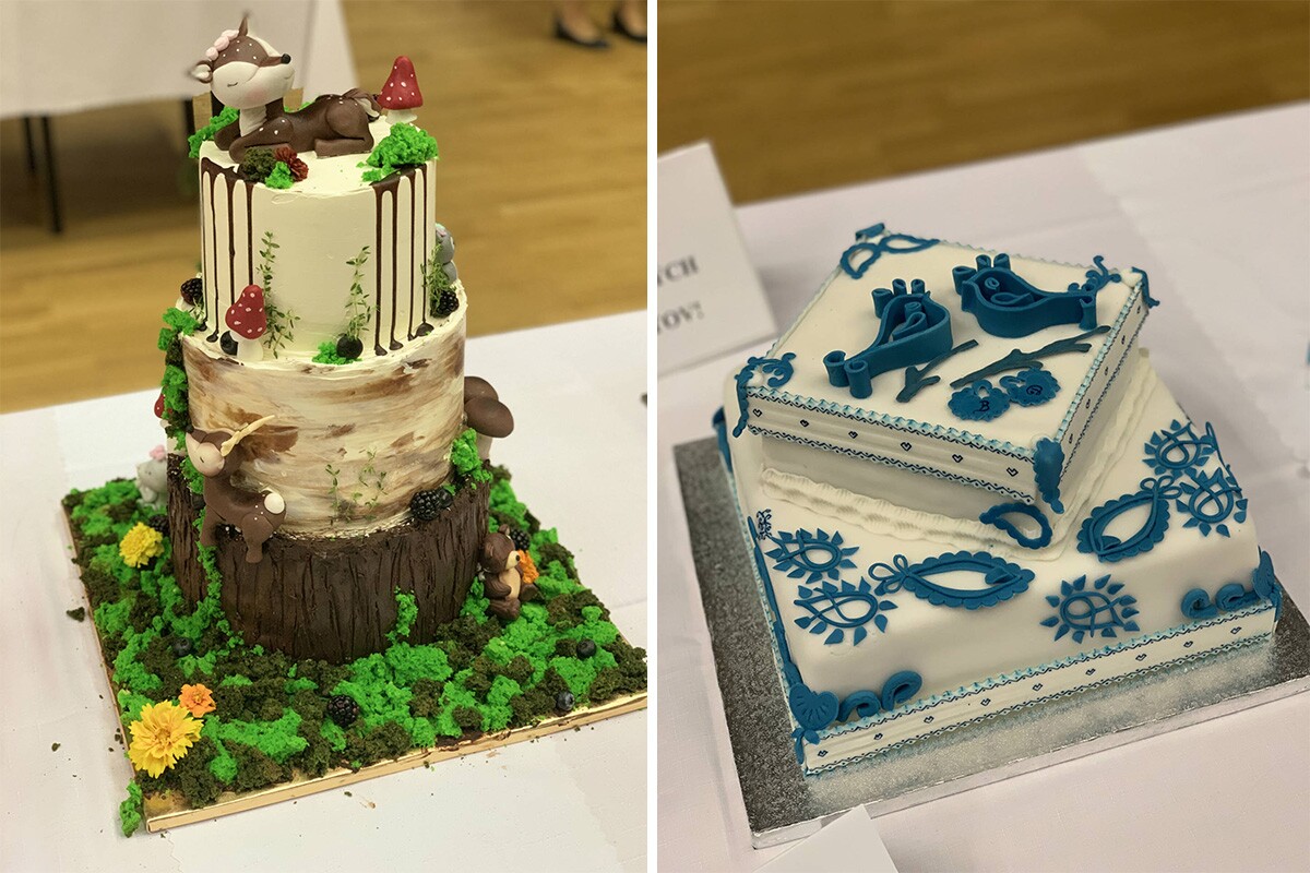 Torty, s ktorými študentky získali 2. miesta v súťaži Najkrajšia torta Slovenska