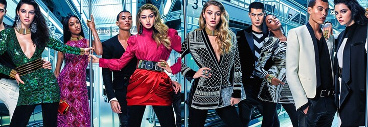 H&M x Balmain vyťahuje zbrane v podobe Kendall Jenner či Gigi Hadid na kampaňových fotkách spoločnej kolekcie