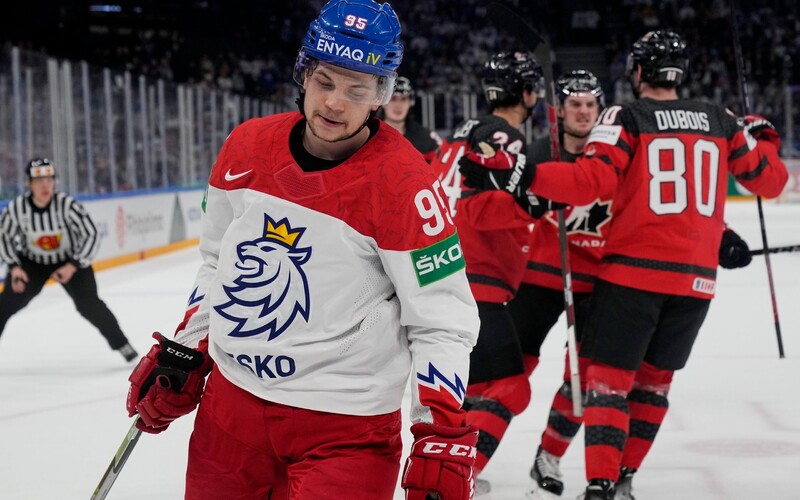 MS v hokeji 2022: Český hokejový tým prohrál s Kanadou 1:6.