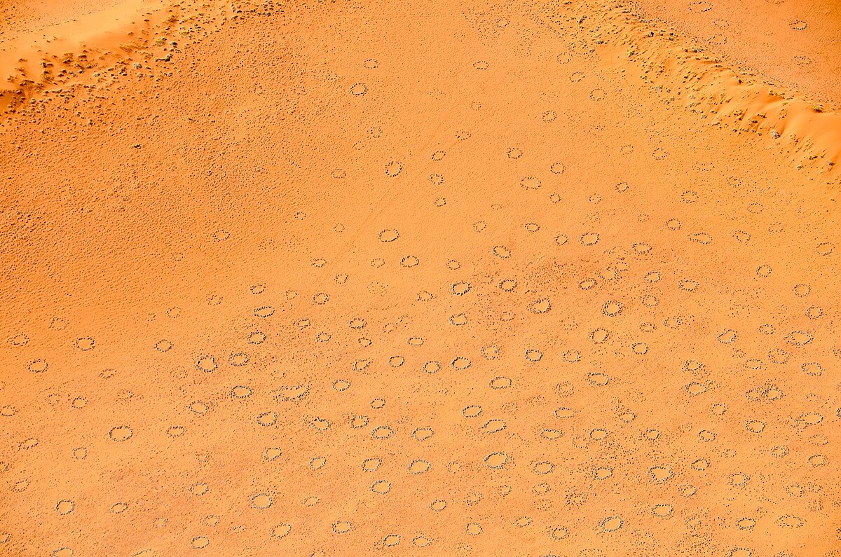 Čarodějné kruhy v Namibii.