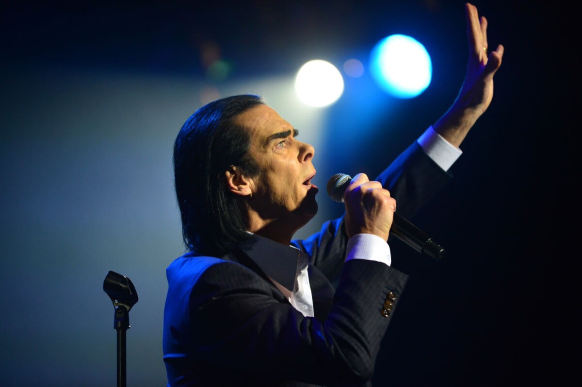 Nick Cave na koncerte v Londýne v roku 2021.