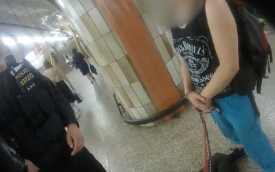 VIDEO: Policisté během kontroly v metru zadrželi celostátně hledanou dvojici podezřelou z pokusu o vraždu.