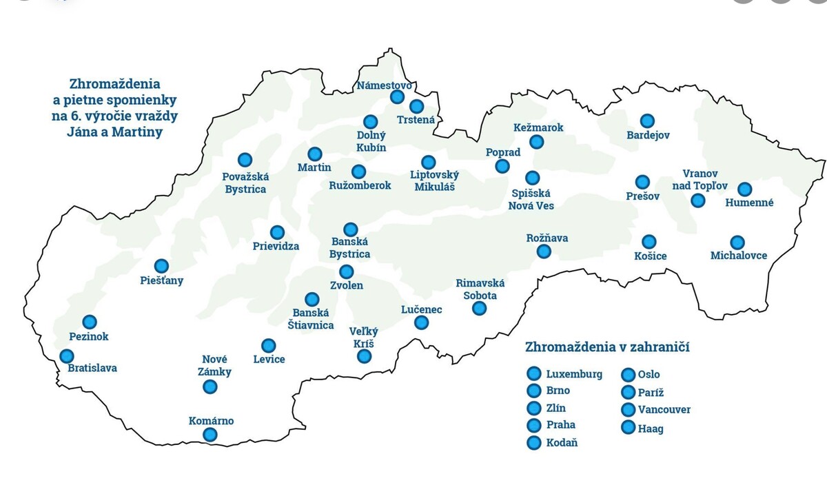 Mapa združení. 