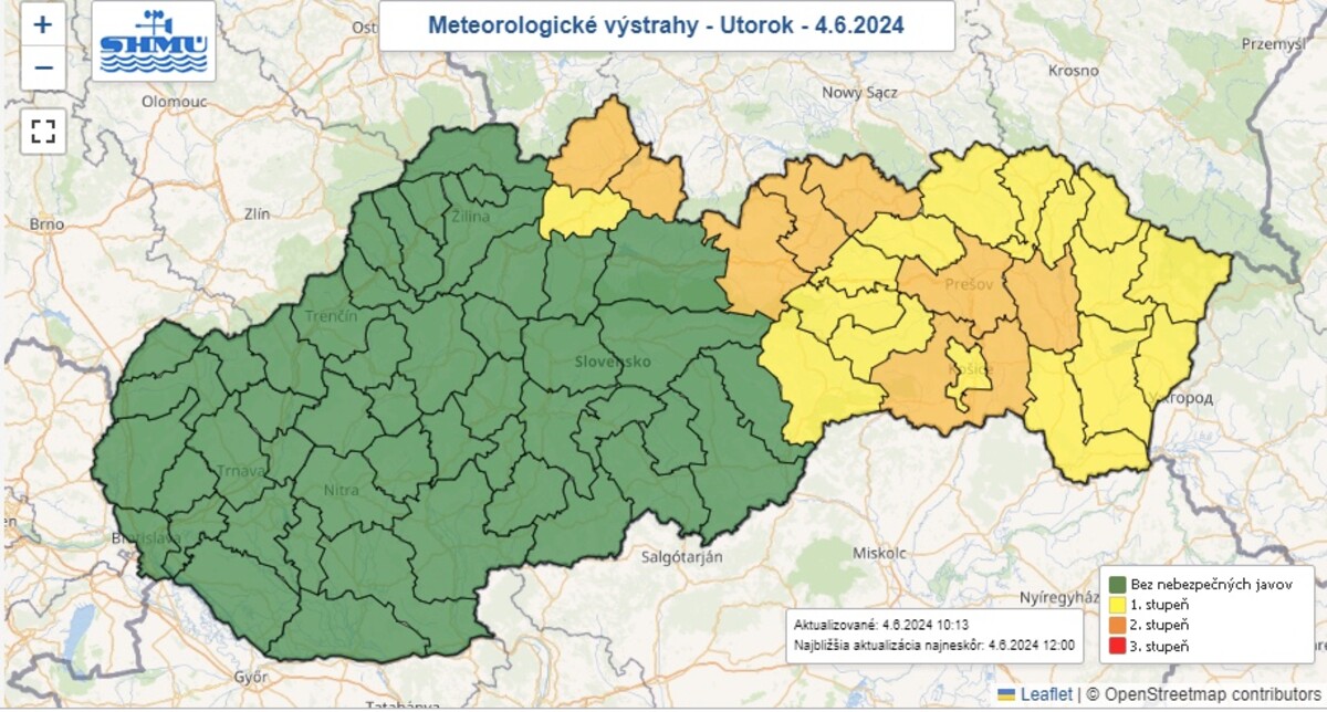 výstraha povodne