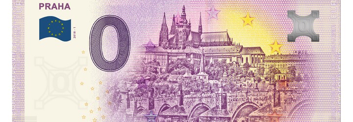 Do Česka přichází suvenýrová eurobankovka s nulovou hodnotou. Vydáno jich bude 10 tisíc