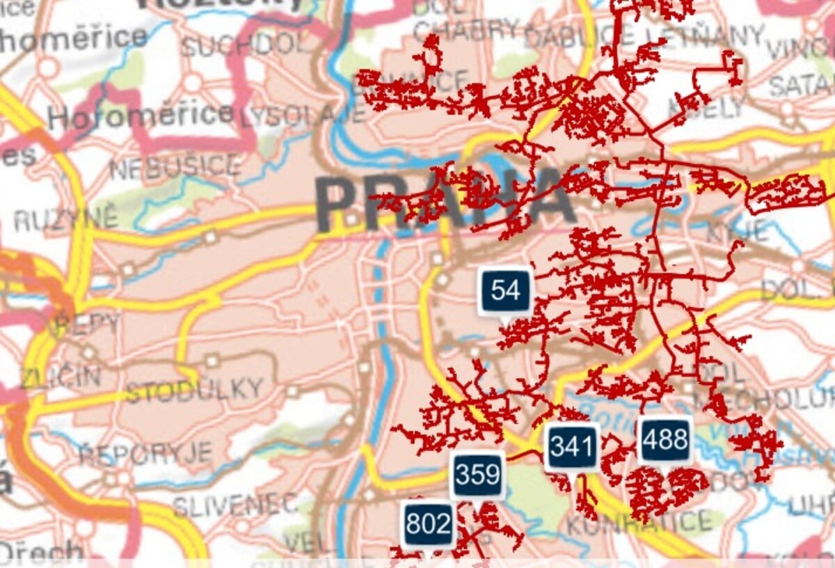 Praha, mapa