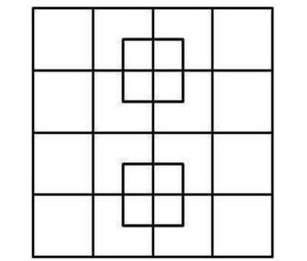Tato otázka ti zabere trochu času. Kolik čtverců je na obrázku?