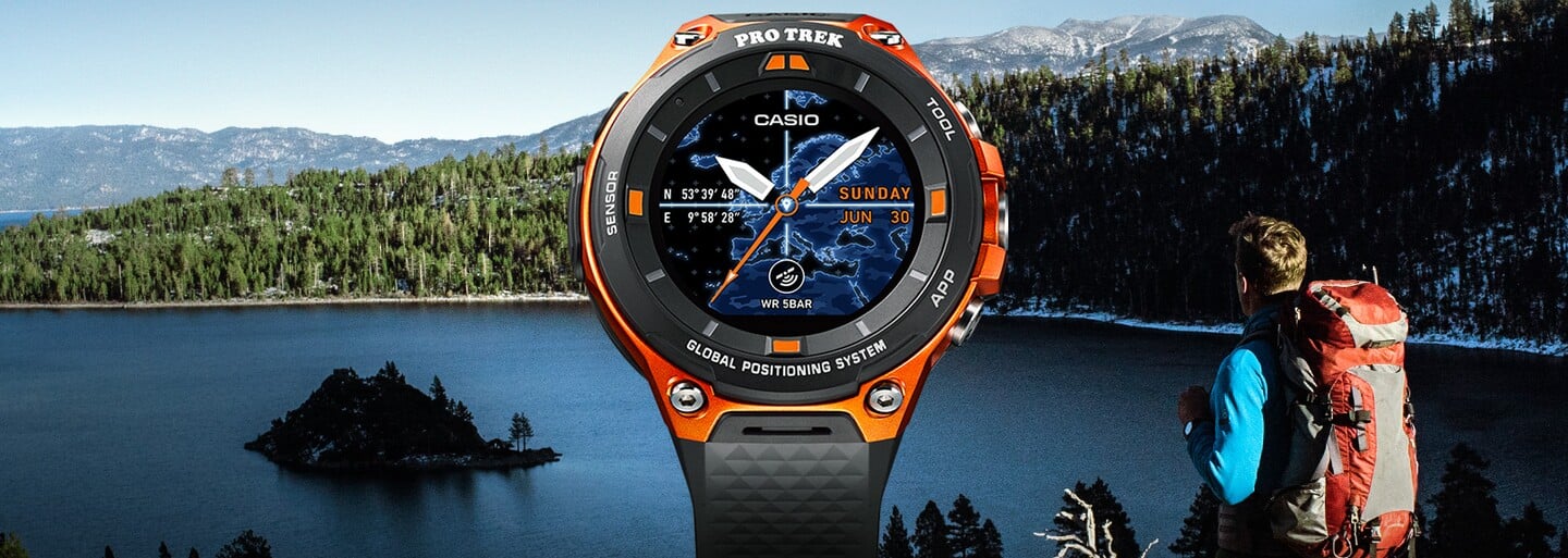 Casio ukázalo odolné smartwatch s GPS anténou, offline mapami a moderným systémom Android Wear 2.0