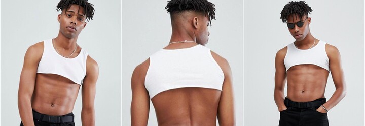 ASOS nabízí crop top pro muže. Lidem bizarní kousek připomíná spíš sportovní podprsenku