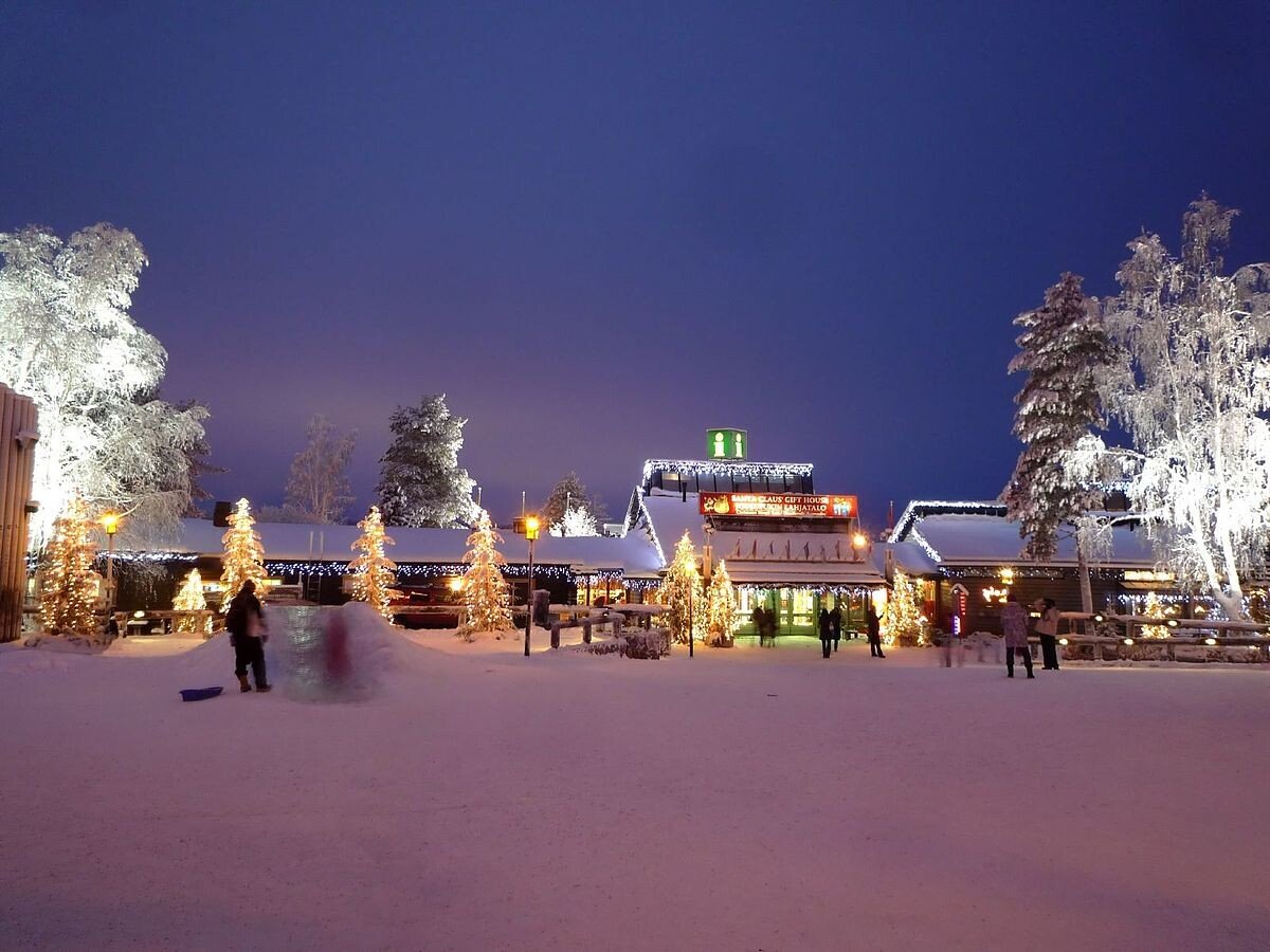 Dedinka Santa Clausa pri meste Rovaniemi v Laponsku vo Fínsku. 