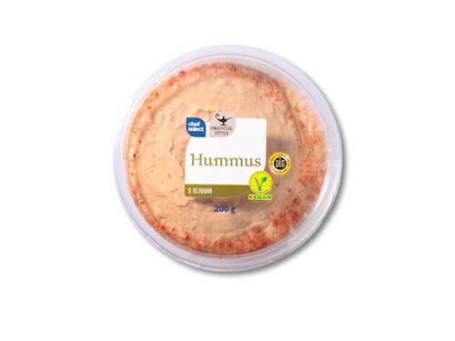 Koľko stojí hummus, ktorý je na obrázku? 