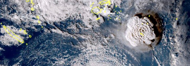 Tlaková vlna po masivní erupci vulkánu Hunga Tonga dorazila i do Česka
