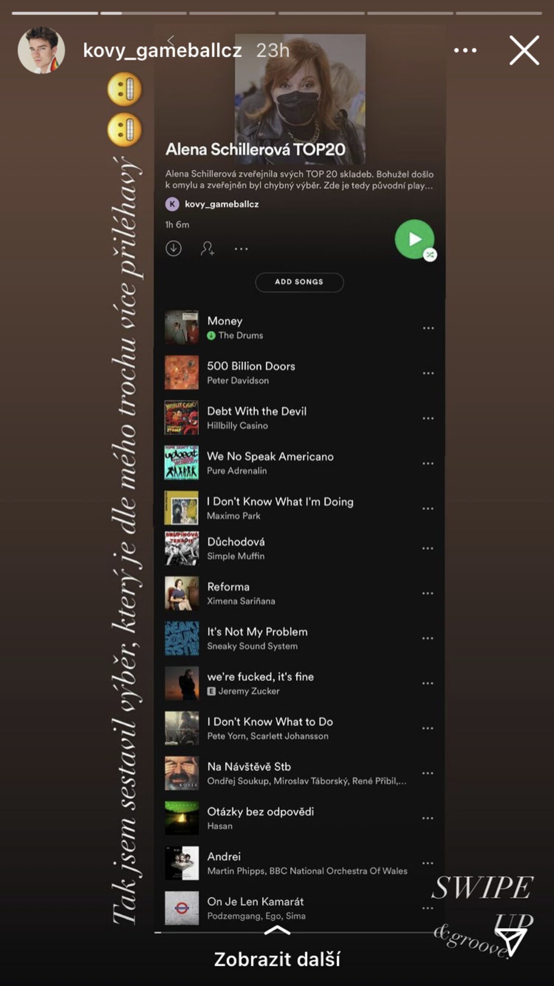 alena schillerová kovy top20 spotify