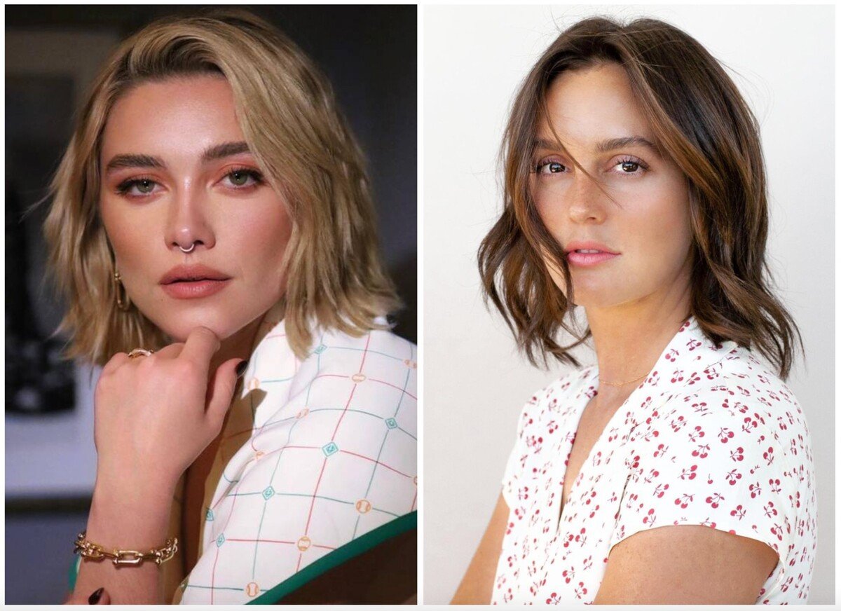 Textured bob pristane jemným aj hustejším vlasom. Ako ho nosí Florence Pugh či Leighton Meester z Gossip Girl?