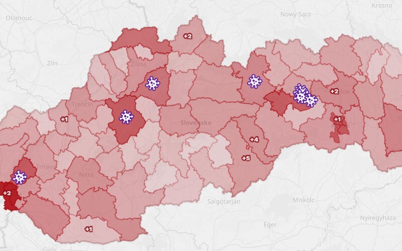 MAPA: Odtiaľto pochádzajú noví nakazení koronavírusom. Pozitívne prípady pribudli aj v Bratislave.