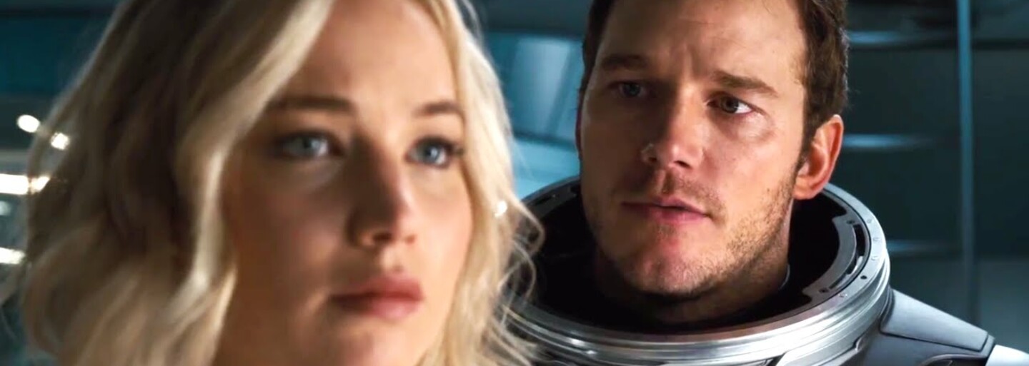 Chris Pratt a Jennifer Lawrence sú osamelý pár cestujúci naprieč nekonečným vesmírom vo fenomenálnej snímke Passengers