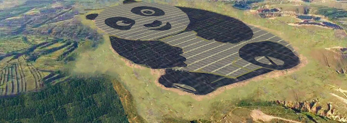 Čína podporuje obnovitelnou energii po svém. Toto je nejroztomilejší solární farma na světě