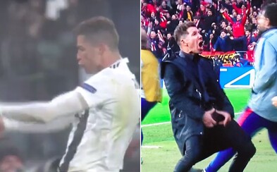 Cristiano Ronaldo sa vysmial Atléticu. Sparodoval gesto Simeoneho, ktorým zosmiešnil Juventus po prvom zápase Cristiano Ronaldo sa vysmial Atléticu. Sparodoval gesto Simeoneho, ktorým zosmiešnil Juventus po prvom zápase