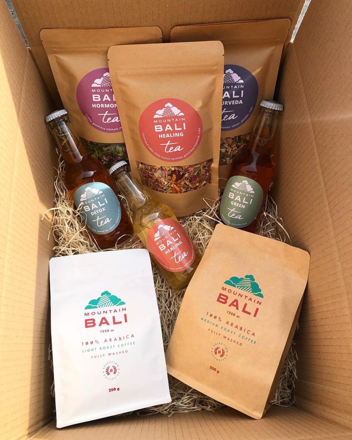 čaj, káva, ľadový čaj, balíček, bali, mountain bali