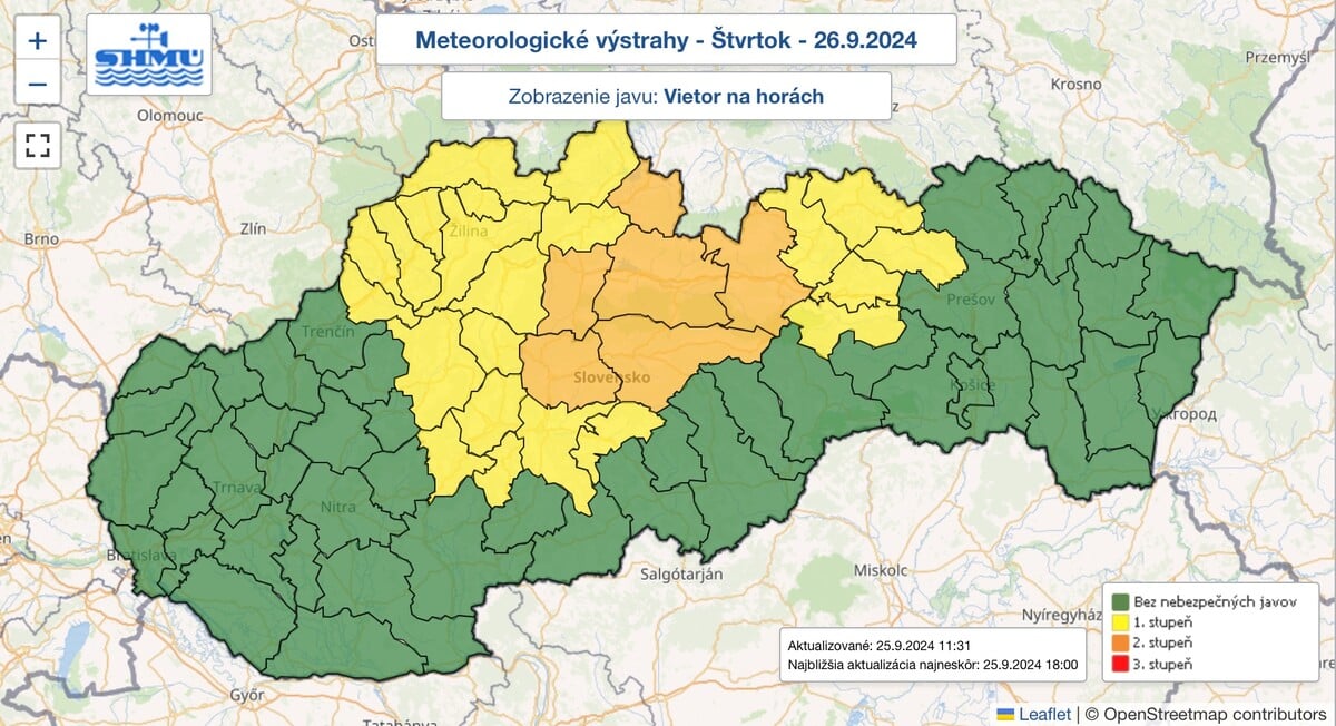 počasie, mapa