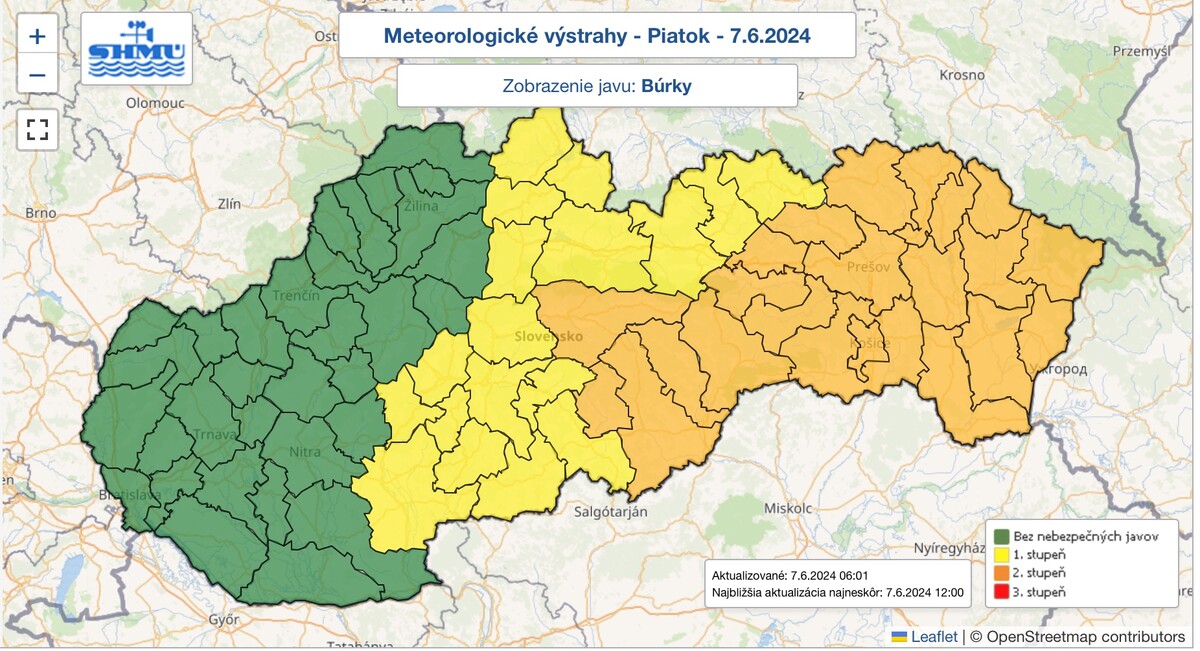 búrky , mapa 