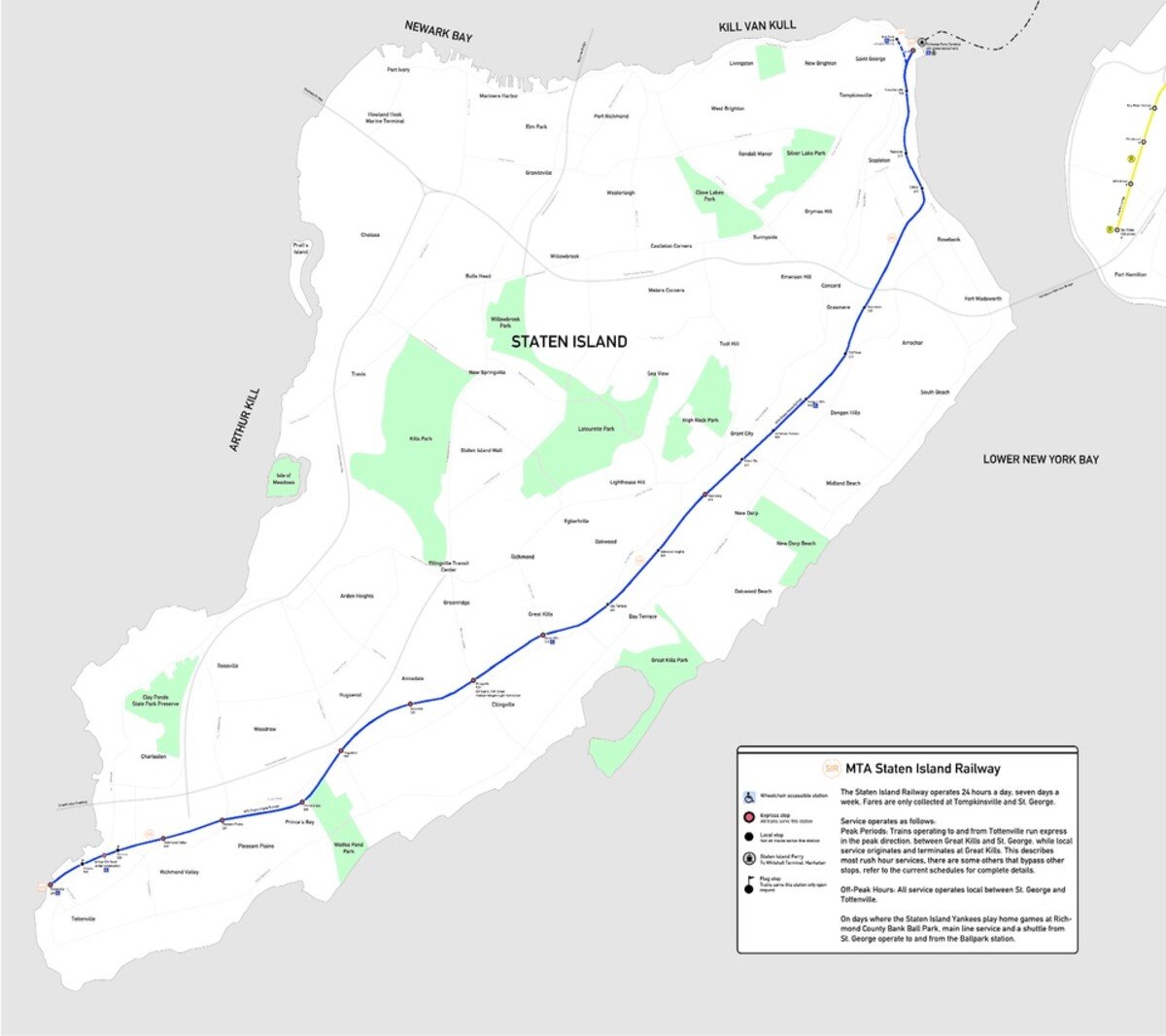 Mapa Staten Islandu
