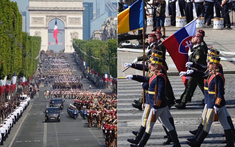 Po Paríži na vojenskej prehliadke pochodujú aj slovenskí vojaci z Trebišova. Symbolizujú pevné spojenectvo v NATO.
