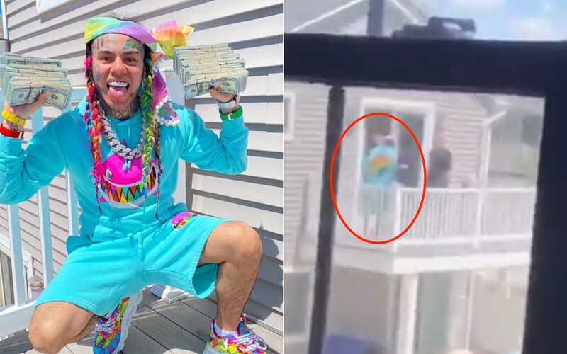 Je 6ix9ine v ohrození života? Žena na Instagrame prezradila, kde sa skrýva, natočila ho na balkóne.