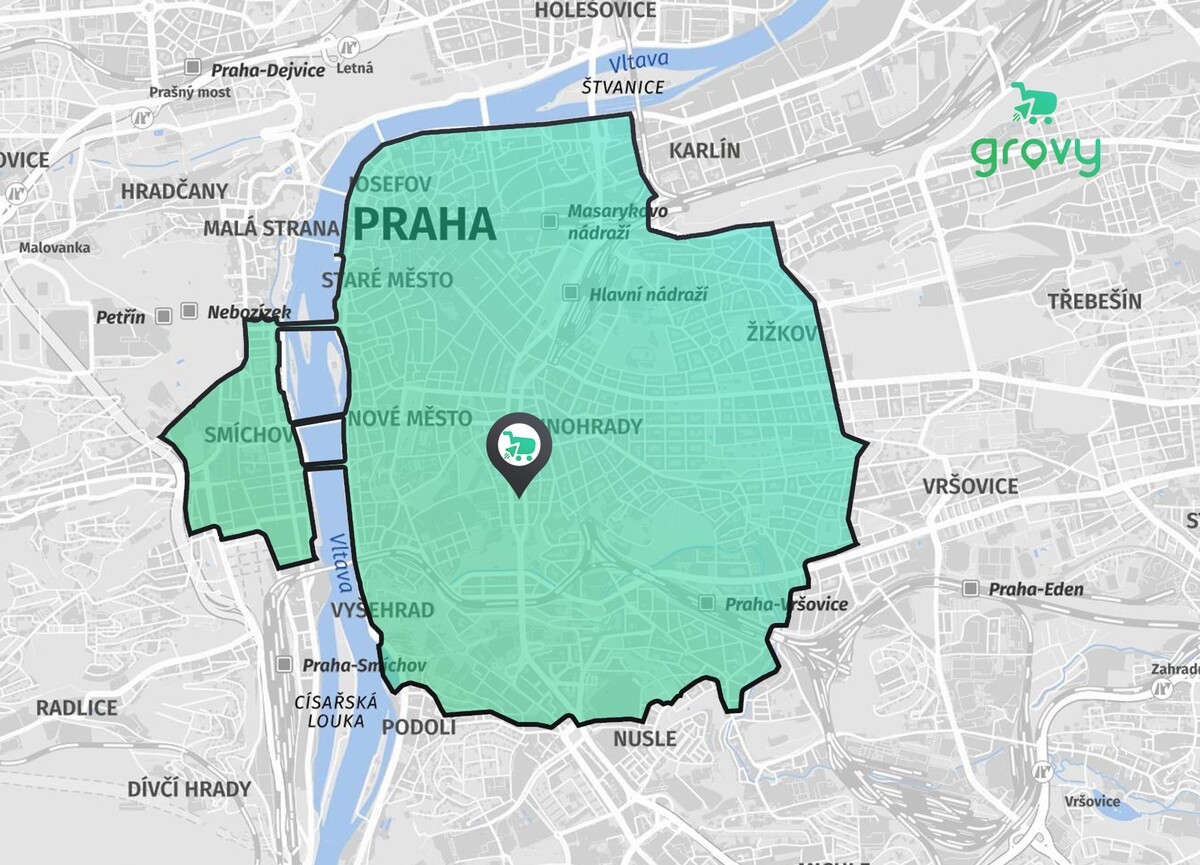 food delivery, prague, grovy