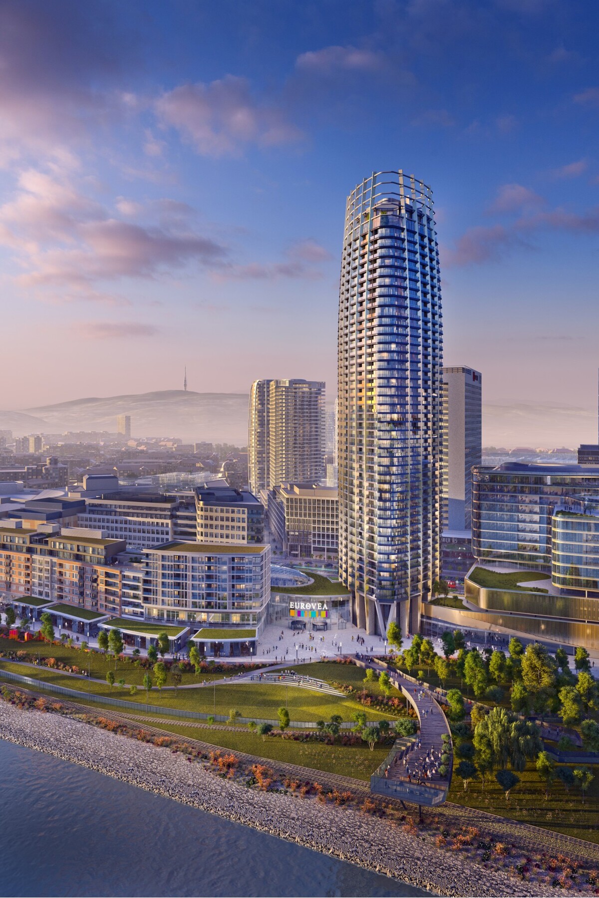 Prvý slovenský mrakodrap Eurovea Tower.
