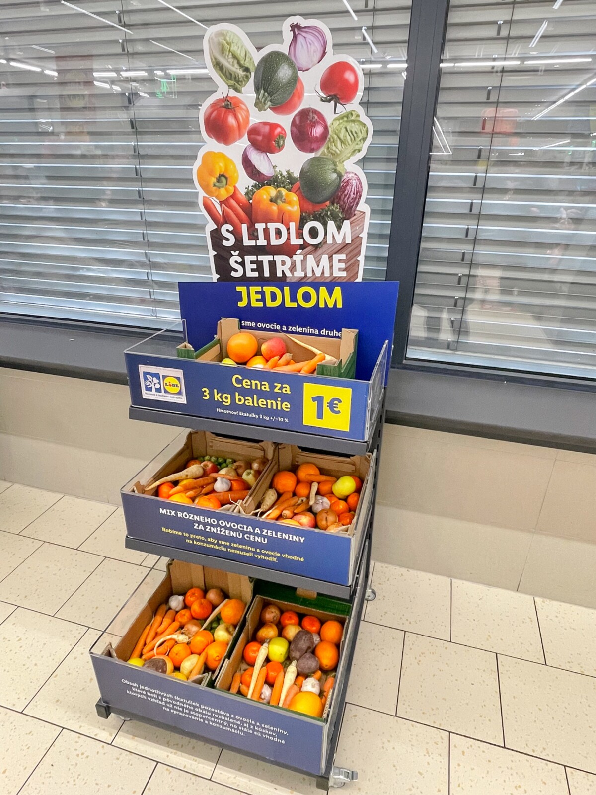 Lidl Slovensko, debničky, ovocie, zelenina