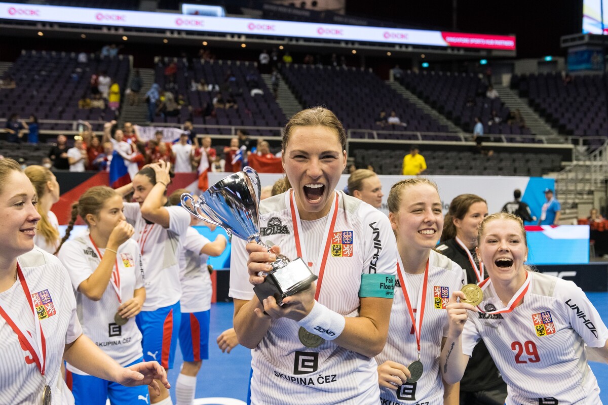 MS žen 2023: Švýcarsko vs. Česko, zápas o bronz, 10. 12. 2023. Indoor Stadium, Singapur, Singapur.