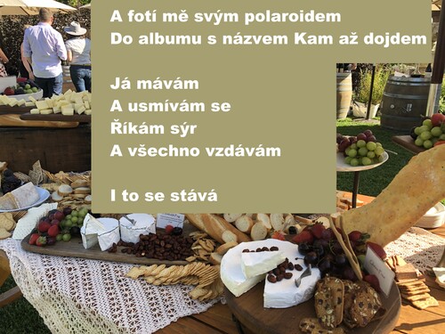 A fotí mě svým polaroidem do albumu s názvem Kam až dojdem.