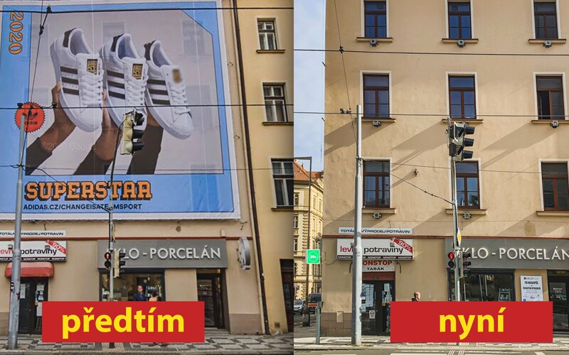 Velkoplošné reklamy přes fasády domů v Praze končí. Magistrát je zakázal v této zóně.