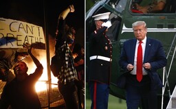 Demonstrace v USA se rozšířily už do 30 měst. Donald Trump se musel skrýt do bunkru