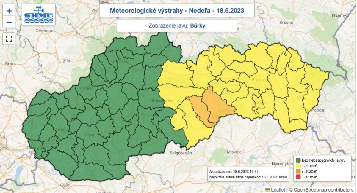 V týchto okresoch hrozia povodne.