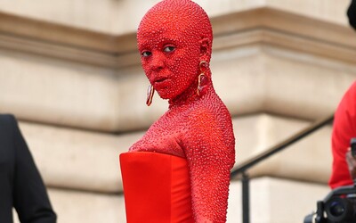 Doja Cat prišla na parížsky týždeň módy zahalená v róbe s 30-tisíc Swarovského krištáľmi 