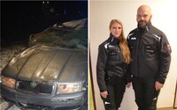 Dráma ako z filmu. Slovenskí policajti zachránili ženu z topiaceho sa auta